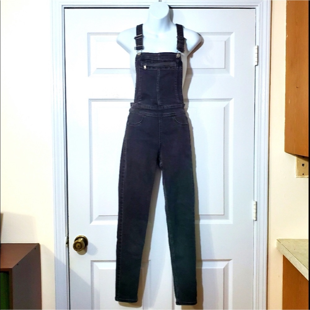 Dark gray H&M Divided skinny overalls